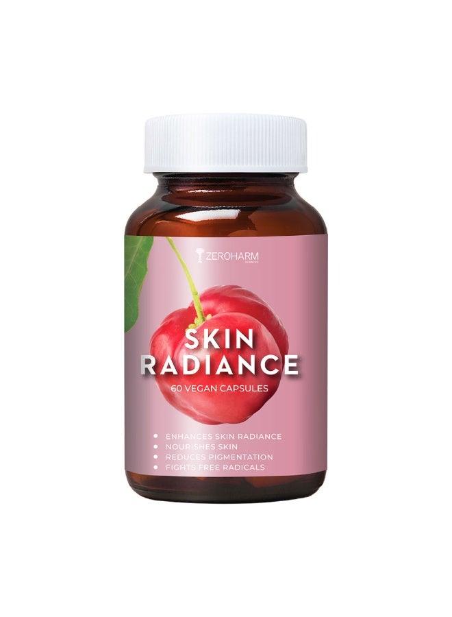 ZEROHARM Skin Radiance Supplement | L-Glutathione, Acerola Cherry (Vitamin C), Biotin & Vitamin E | 60 Capsules - Image 1